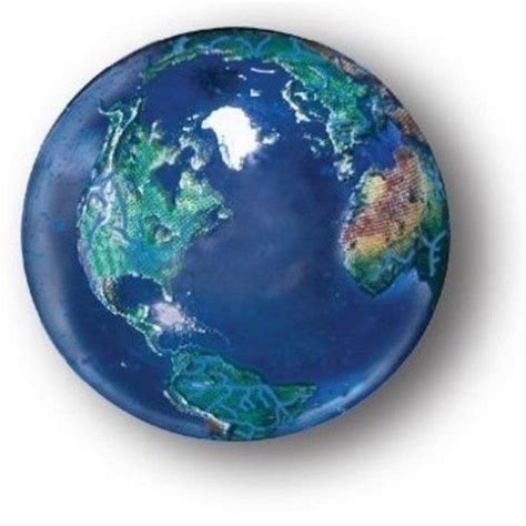 Blue Earth Marble With Natural Earth Continents Recycled Glass 5 In A Pouch Blue Earth