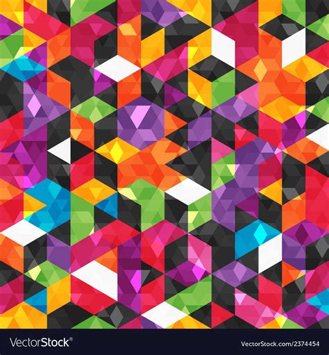 Colorful Abstract Pattern With Geometric Shapes Vector Image