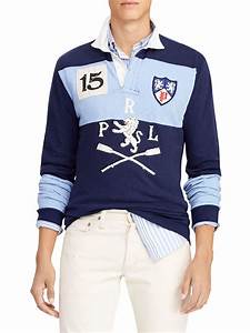 Lyst Polo Ralph Color Block Rugby Shirt In Blue For Men