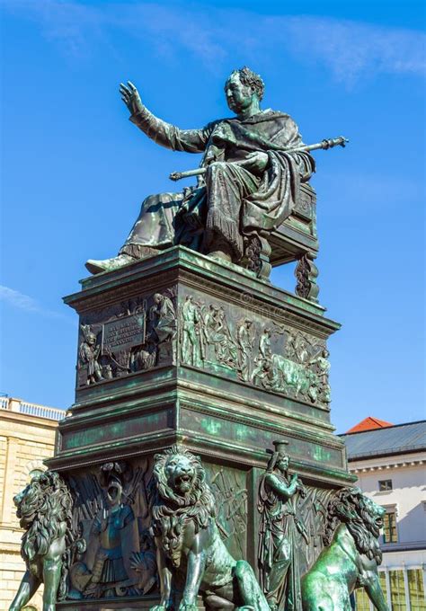 King Maximilian Joseph Statue At Max Joseph Platz Munich Bavaria