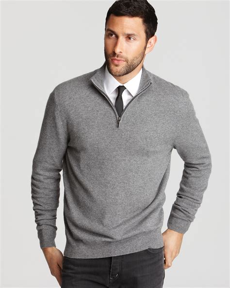 The Mens Store At Bloomingdales Cashmere Half Zip Sweater