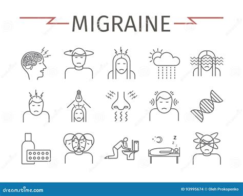 Migraines Infographics Stock Vector Illustration Of Stress 93995674