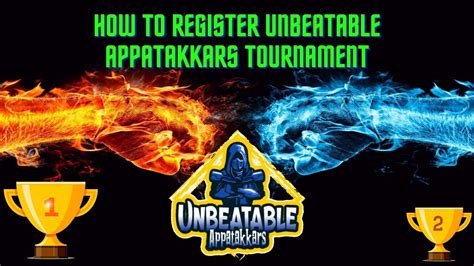 Top 15 free cup #9. How to fill Unbeatable Appatakkars Tournament Registration ...