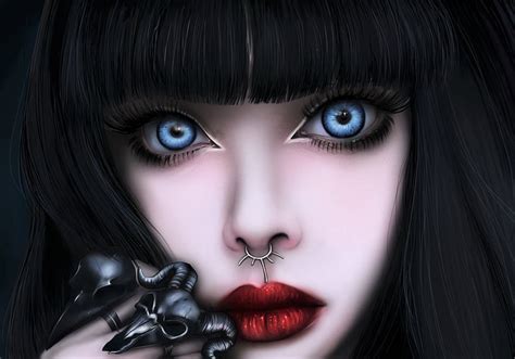 Goth Girl With Black Hair Telegraph
