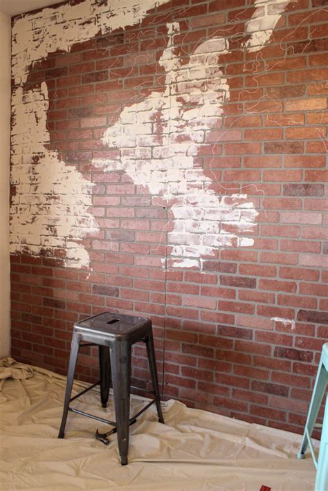 Faux Brick Wall World Map