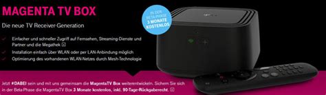 La magentatv box peut être utilisée non seulement avec un maximum de quatre magentatv box play, mais également en combinaison avec un maximum de quatre media receiver 401 et 201. Telekom: MagentaTV Box und MagentaTV Box Play starten ...