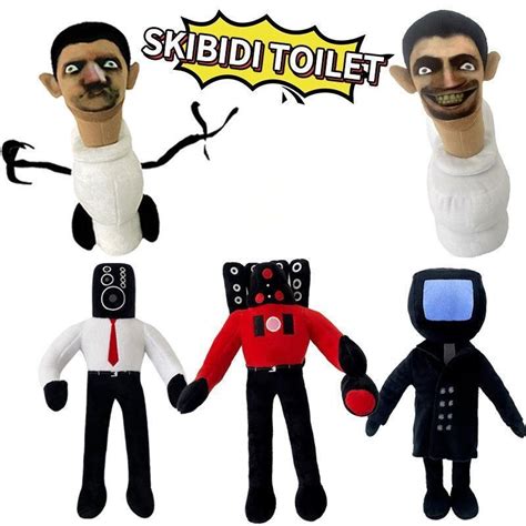 Cm Skibidi Toilet Characters Pcs Set Stuffed Toy Plush Skibidi Toilet Plush