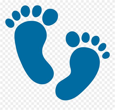 Download Emoji Clip Art Footprints Transprent Png Free Baby Feet Clip