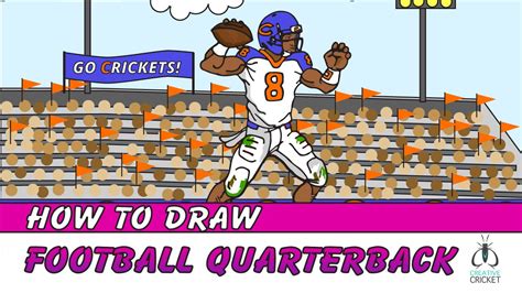 How To Draw A Football Player Quarterback Easy Step By