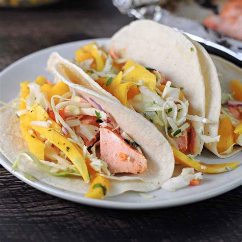 Bbq Grilled Salmon Tacos With Slaw Ovenspiration