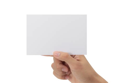 Hand Holding Blank Paper Greeting Card Mockup 8520728 Png