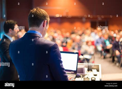 Speaker At Business Conference And Presentation Stock Photo Alamy