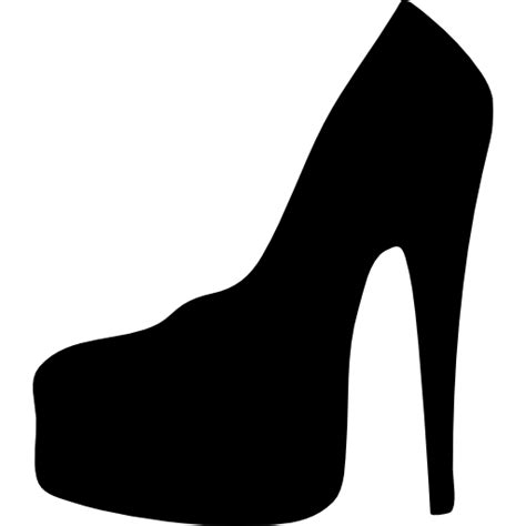 Heel Elegant Feminine Shoe Shape Silhouette From Side View free vector icons designed by Freepik ...