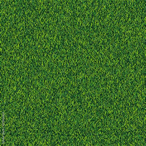 Grass Seamless Realistic Texture Green Lawn Field Or Meadow Vector Background Summer Or