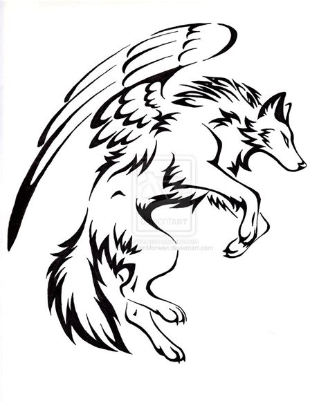 Cool Wolf Angel Tribal Wolf Tattoo Wolf Tattoo Sleeve Wolf Tattoo