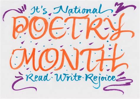 Happy National Poetry Month 2019 Slogan Poster History Facts And Images