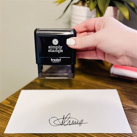 Personalized Signature Stamp Self Inking Signature Stamp Etsy