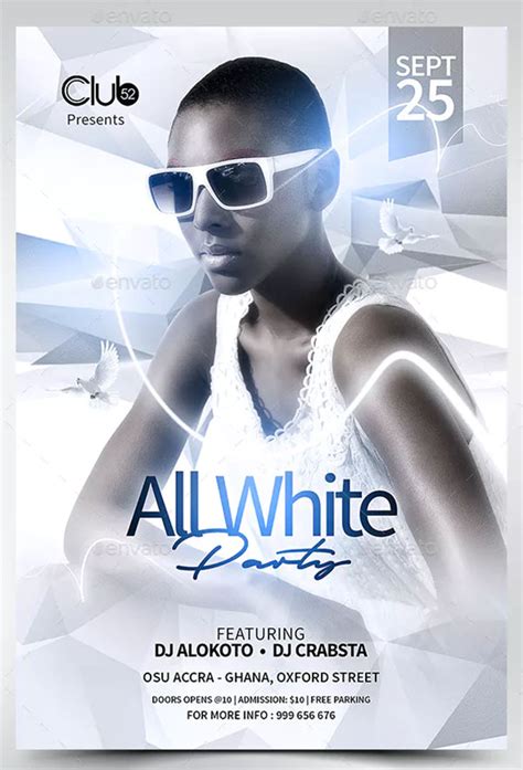 White Party Free Flyer Psd Template Freebiedesign Net Hot Sex Picture