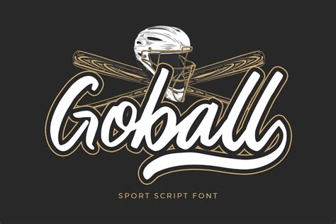 Goball Sport Script Font Design Cuts
