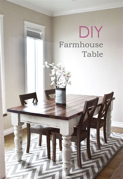 4 pieces of 2x4x8 cut to 6″. 12 Beautifully Rustic DIY Farmhouse Tables | Little House of Four - Creating a beautiful home ...