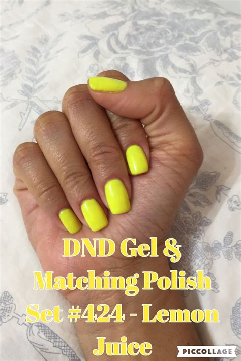 Dnd Gel And Matching Polish Set 424 Lemon Juice Manicure Colors Gel Polish Colors Gel