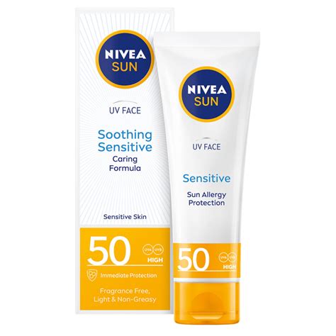 Buy Nivea Sun Sensitive Uv Soothing Face Cream 50ml Chemist Direct