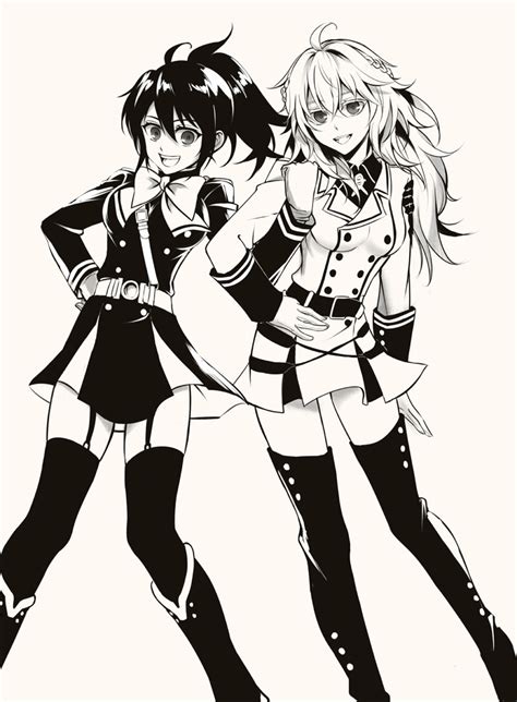 Hyakuya Yuuichirou And Hyakuya Mikaela Owari No Seraph Drawn By Fcc