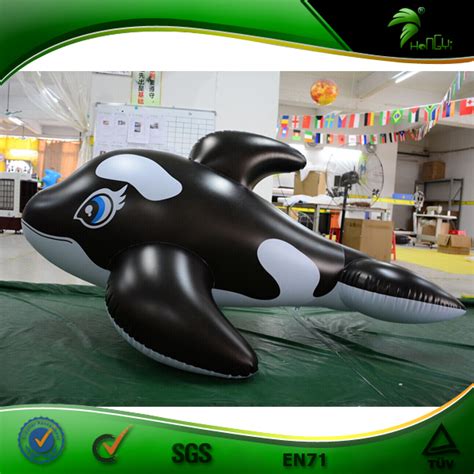 Inflatable Sexy Hongyi Black Whales With Sph Inflatable Ride On Water