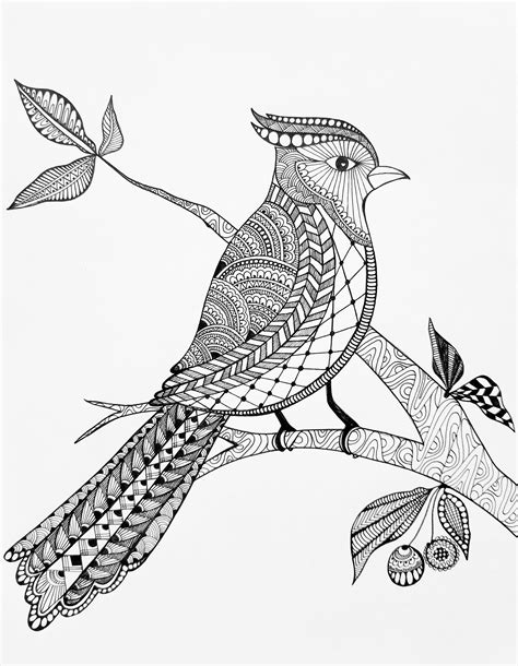 My Second Zentangle Class Learned To Make Patterns In This Bird Boho