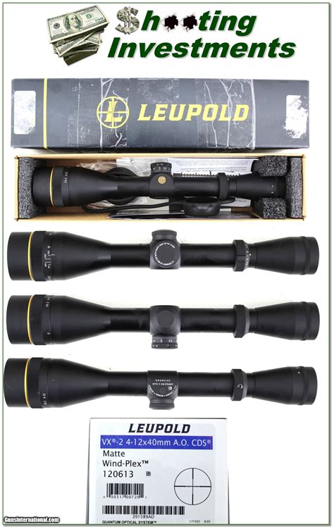 Leupold Vx 2 Rifle Scope 4 12x 40mm Ao Cds Anib