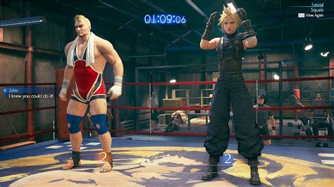 Final Fantasy Vii Remake Cloud Goes To The Gym Squats Mini Game