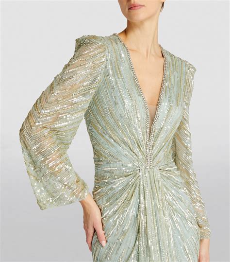 Womens Jenny Packham Multi Sequin Embellished Darcy Gown Harrods UK