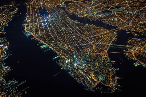 2991448 City Aerial View New York City Manhattan City Lights