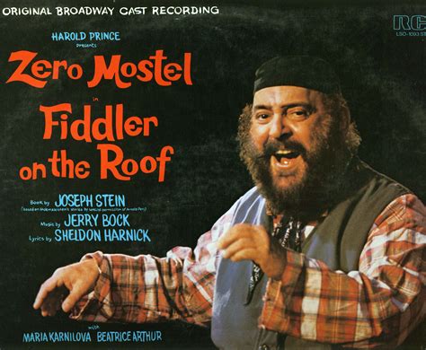 Fiddler On The Roof W Zero Mostel The Original Broadway Cast