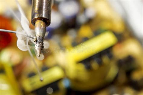 Soldering Stock Photo Image Of Cable Board Industrial 25269322