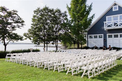 All gift baskets & towers. Ceremony on the Tavern Ballroom lawn at the Chesapeake Bay ...