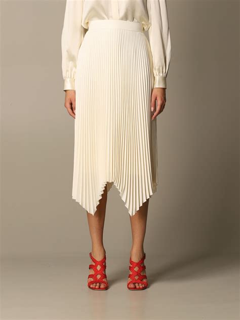 Tory Burch Pleated Skirt White Tory Burch Skirt 74980 Online At