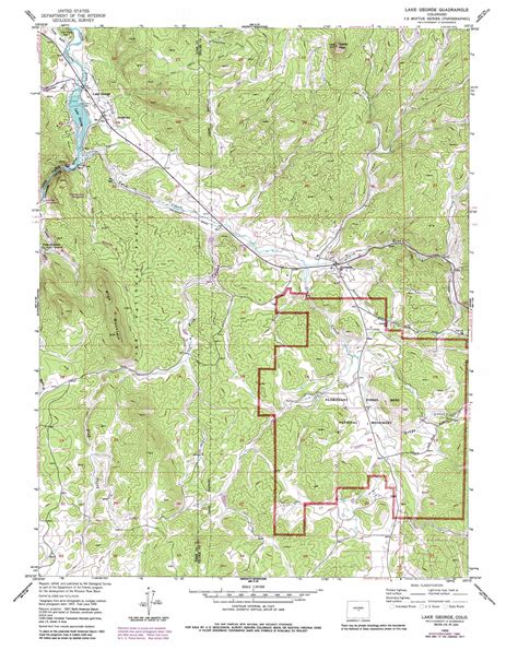 Lake George Topographic Map 124000 Scale Colorado