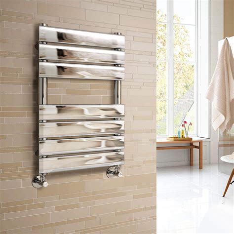 Designer Flat Panel Heated Towel Rail Bathroom Radiator Uk Centre