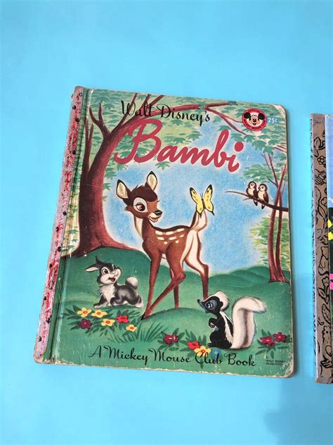 Vintage 1940s Childrens Books Walt Disneys Bambi And Etsy