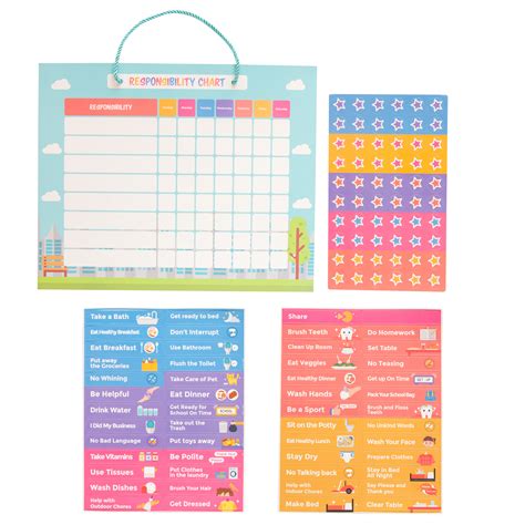 Chore Chart For Kids Magnetic Dry Erase Reward Behavior