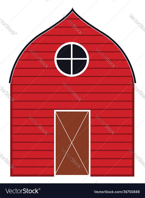 Red Barn On White Background Royalty Free Vector Image