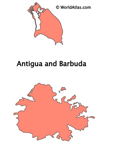 Printable Blank Antigua And Barbuda Map Outline Transparent Png Map Images