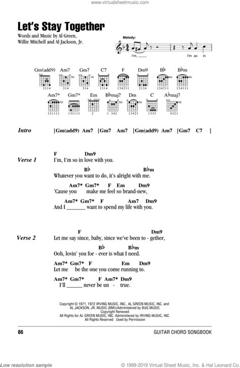 Let S Stay Together Sheet Music For Guitar Chords Pdf
