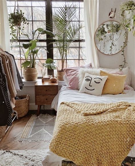 Earthy And Boho Chic Bedroom Small Bedroom Space Saving Bedroom