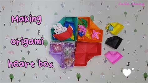 쥴리제니의 하트모양상자 만들기 Origami Heart Box Youtube
