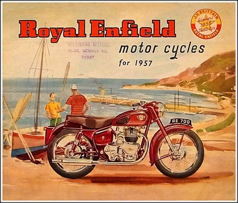 1957 Royal Enfield Meteor 700 Vintage Motorcycle Posters Royal