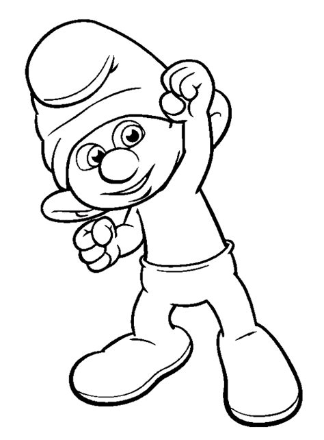 Clumsy Smurf Coloring Pages Smurfs Drawing Animal Coloring Pages