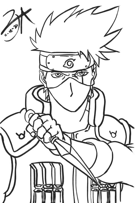 Kakashi Drawing Easy Learn To Draw Kakashi From Naruto In 8 Easy Steps