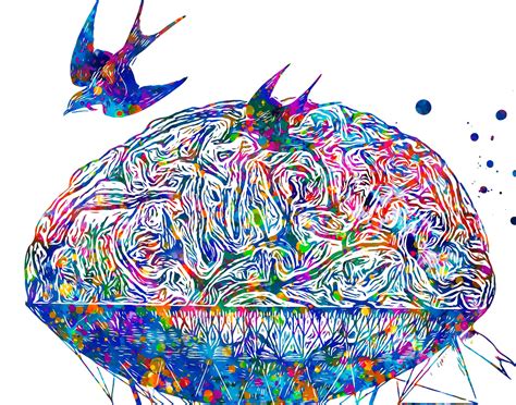 Neurology Abstract Art Anatomical Brain Art Psychologist Etsy